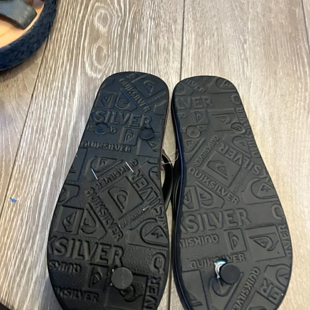 Quiksilver Flip-flops AQBL100039 Black Size 4 (36) Brand New